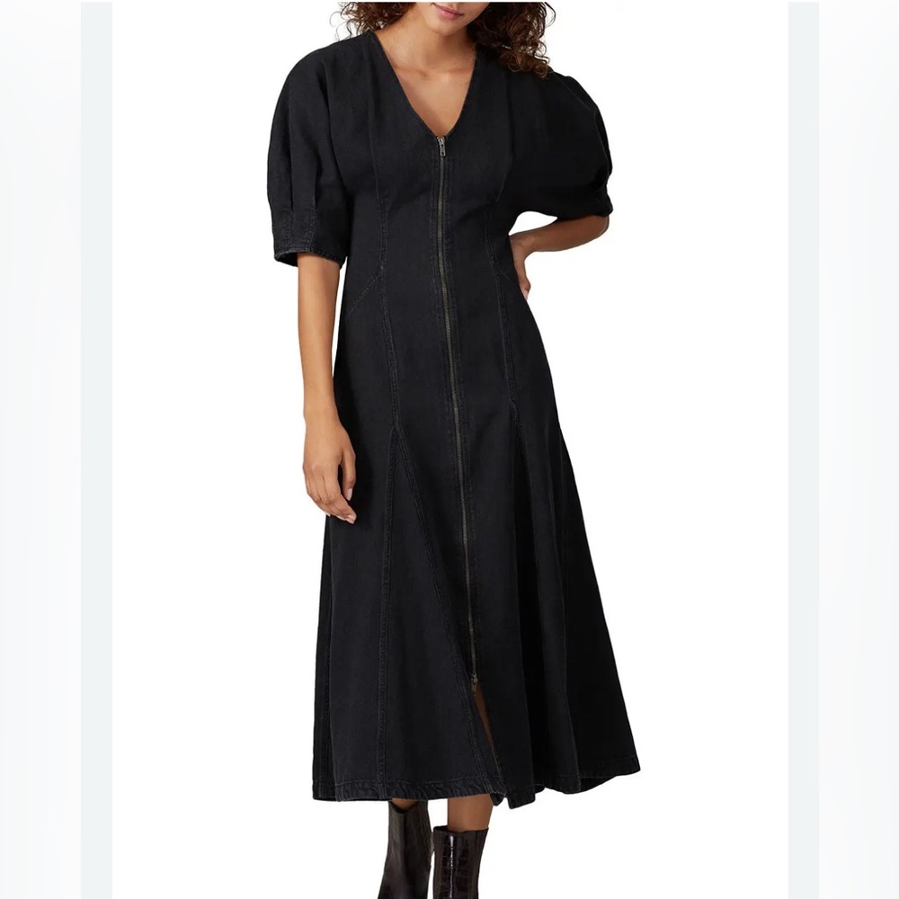 Mara Hoffman Sophie dress in black denim